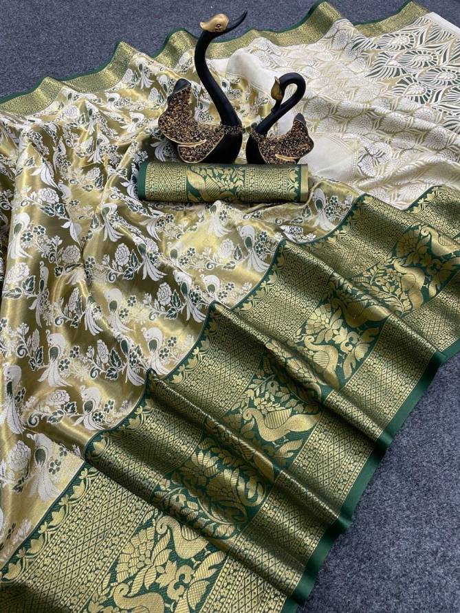 SF 613 By Shubh Weaving Kanjivaram Silk Designer Sarees Wholesalers In Delhi
